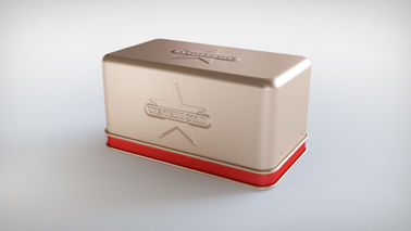 중국 FDA BV는 주문을 받아서 만들어진 로고를 가진 직사각형 담배 주석 상자를 돋을새김했습니다 협력 업체