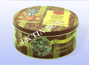 중국 크리스마스 케이크 주문을 받아서 만들어진 로고 인쇄를 가진 큰 둥근 선물 상자 협력 업체