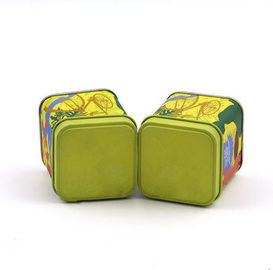 43x43x65mm 광택이 없는 와니스를 가진 소형 풀 컬러 인쇄된 향미료 사각 주석 콘테이너 협력 업체