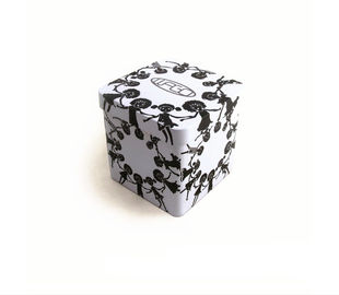 57x57x60mm 가장자리 뚜껑과 바닥에서 구르는을 가진 작은 주문을 받아서 만들어진 정연한 주석 상자 협력 업체